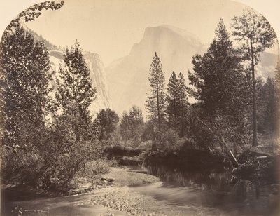 Tasayac, o il Half Dome, 4967 piedi, 1861 da Carleton Emmons Watkins