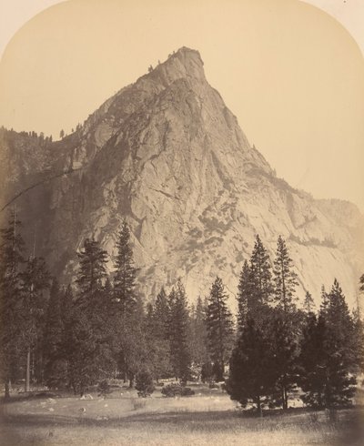 Tre fratelli, vista frontale, 4480 piedi, 1861 da Carleton Emmons Watkins