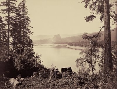 Roccia del Castello, fiume Columbia da Carleton Watkins
