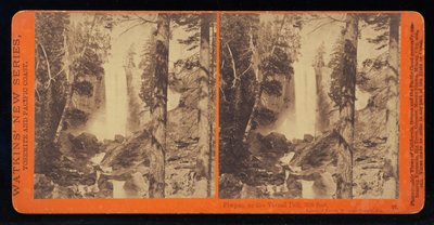 Piwyac, o la Cascata Vernale a bassa acqua, 300 piedi, Valle di Yosemite, Contea di Mariposa, Cal da Carleton Watkins