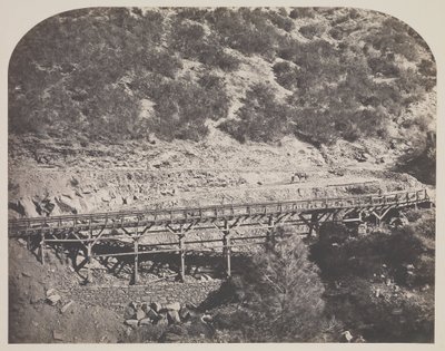 Ponte ferroviario, Cape Horn, Contea di Mariposa da Carleton Watkins