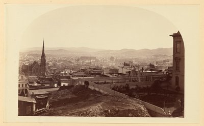 [Vista dalla residenza di Mr. Crocker, Cal St. Hill, in direzione sud-est]. da Carleton Watkins