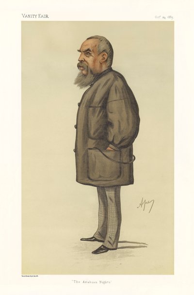Capitano Richard Francis Burton - ritratto in piedi da Carlo (1839 89) Pellegrini