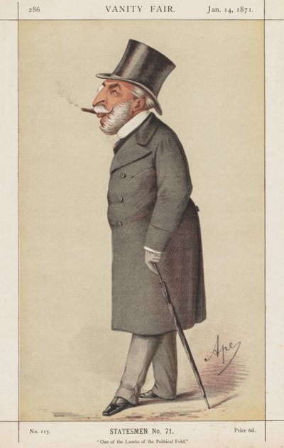 Vanity Fair: Statista, n. 71 "Uno degli agnelli del gregge politico" da Carlo (Ape) Pellegrini