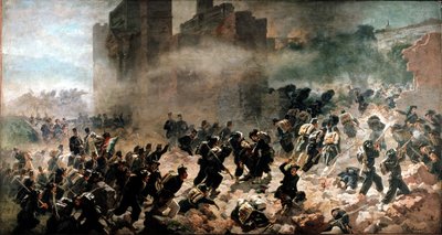 La breccia di Porta Pia, Roma (20 settembre 1870) - Dipinto di Carlo Ademollo, Milano, Museo del Risorgimento da Carlo Ademollo