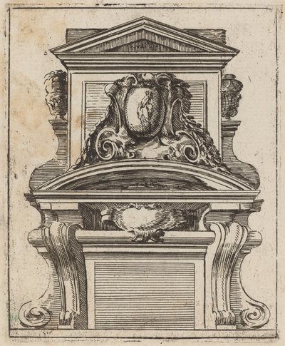Motivo architettonico con una figura da Carlo Antonio Buffagnotti
