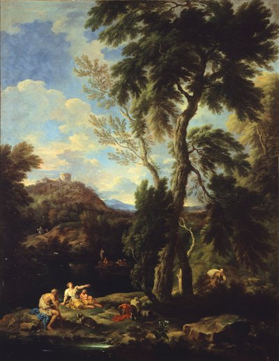 Paesaggio con pellegrino da Carlo Antonio Tavella