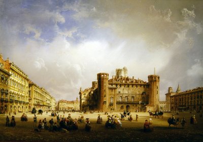 Piazza Castello, Torino, 1852 da Carlo Bossoli