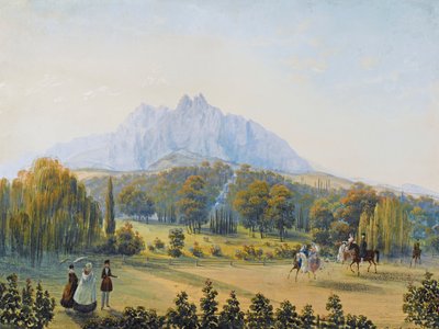 Veduta di Miskhor in Crimea, 1841-1842 da Carlo Bossoli