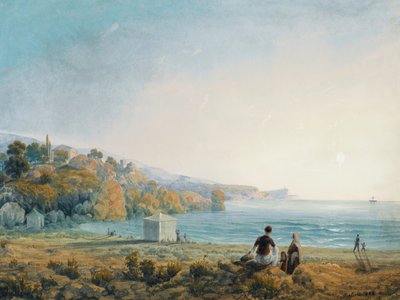 Veduta di Miskhor in Crimea, 1841-1842 da Carlo Bossoli