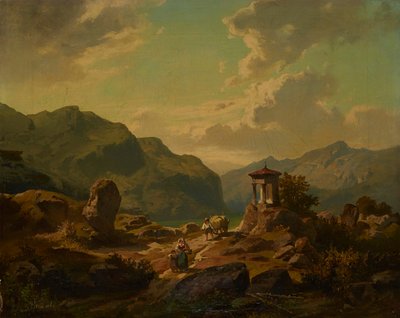 Paesaggio montano con lago da Carlo Brioschi