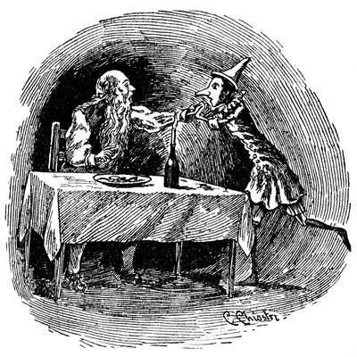 Illustrazione di Pinocchio di Carlo Chiostri (1863-1939), uno dei primi illustratori italiani dell