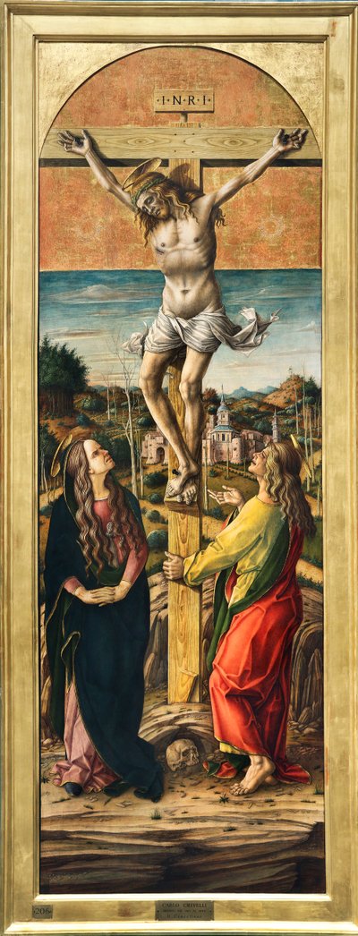 Crocifissione con la Vergine Maria e San Giovanni Evangelista da Carlo Crivelli