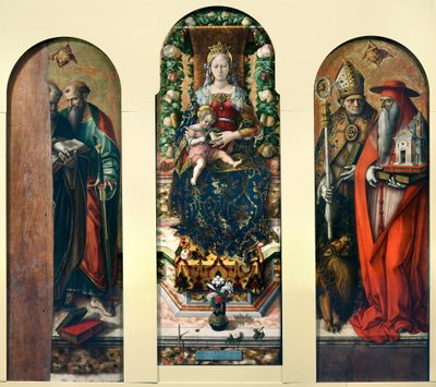 Madonna col Bambino e Santi Pietro e Paolo, Ansovino e Girolamo da Carlo Crivelli