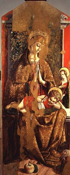 Madonna col Bambino, pannello centrale del secondo trittico della Valle Castellamo da Carlo Crivelli