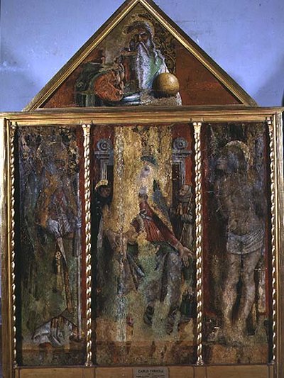Madonna col Bambino e santi, il primo trittico di Valle Castellamo da Carlo Crivelli