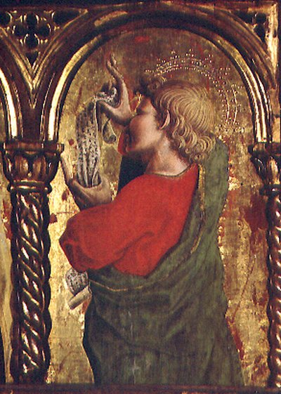 San Giovanni Evangelista, dettaglio dal polittico di Sant