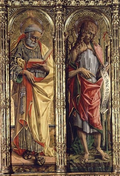 San Pietro e San Giovanni Battista (dettaglio) da Carlo Crivelli