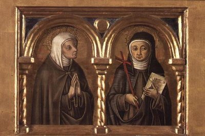 Donna non identificata e Santa Chiara d