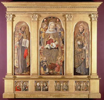 Vergine e Bambino con i santi Bonaventura e Luigi di Tolosa, c.1489 da Carlo Crivelli