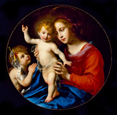 Madonna col Bambino con San Giovanni Battista, c.1636 da Carlo Dolci