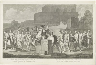 Processione di uomini con bottino di guerra da Carlo Faucci