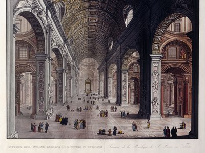 Interno della Grande Basilica di San Pietro in Vaticano da Carlo Gilio