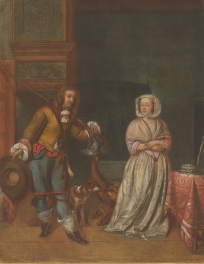 Cacciatore che visita una signora, 1783-1786 da Carlo Lasinio