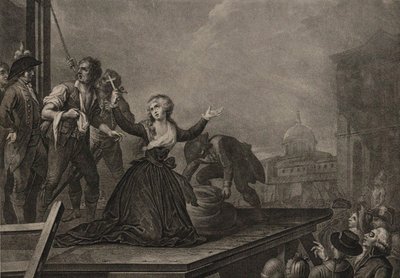 Madame Élisabeth de France, sorella del re, davanti alla ghigliottina il 10 maggio 1794, c. 1795 da Carlo Lasinio