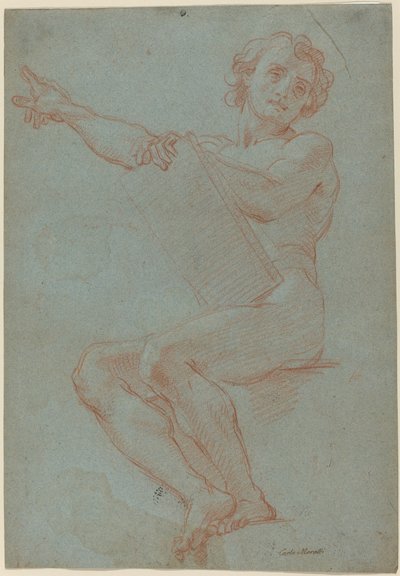 Uomo seduto con una tavoletta da Carlo Maratta