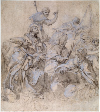 Schizzo di un Affresco per la Chiesa di Santa Maria del Popolo a Roma da Carlo Maratta