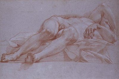 Studio per la Figura di Sisera, c.1680: disegno preliminare per il mosaico di Jael e Sisera per la Cappella della Presentazione in San Pietro, Roma da Carlo Maratta or Maratti