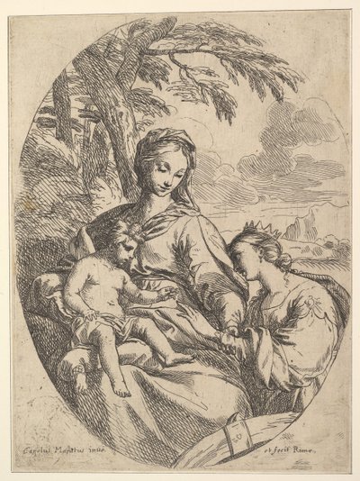 Il matrimonio di Santa Caterina da Carlo Maratta or Maratti