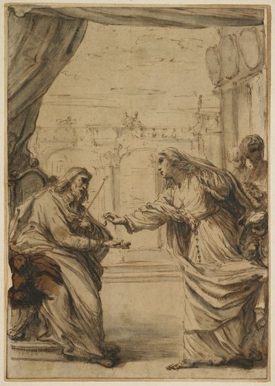 La Famiglia Rospigliosi rende omaggio a Papa Clemente IX da Carlo Maratta or Maratti