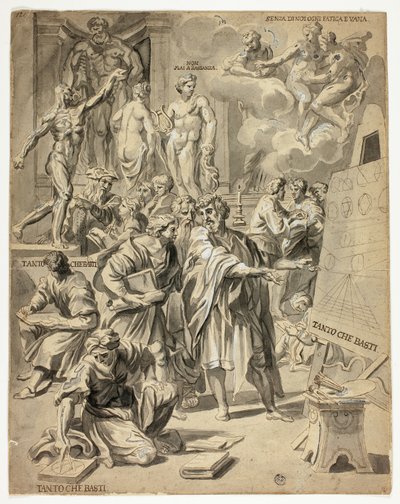Scena allegorica nello studio dell