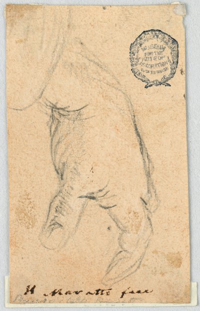 Disegno: Una mano sinistra sospesa da Carlo Maratti