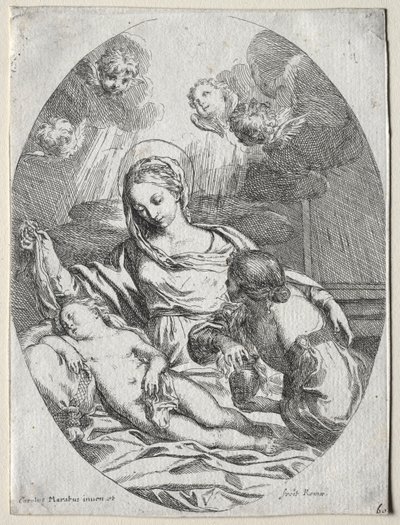 Madonna col Bambino e la Maddalena da Carlo Maratta or Maratti