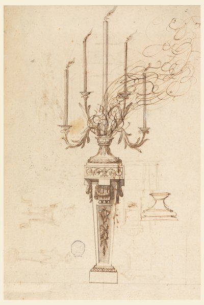 Progetto per un candelabro da Carlo Marchionni