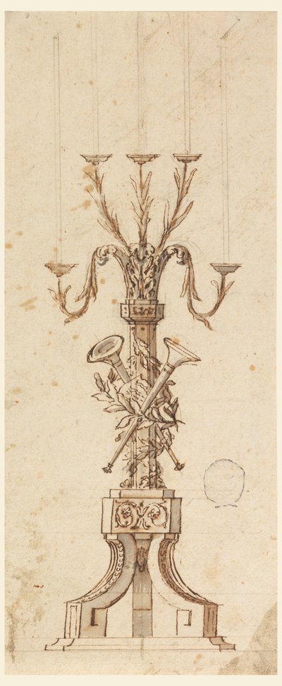 Design per un candelabro da Carlo Marchionni
