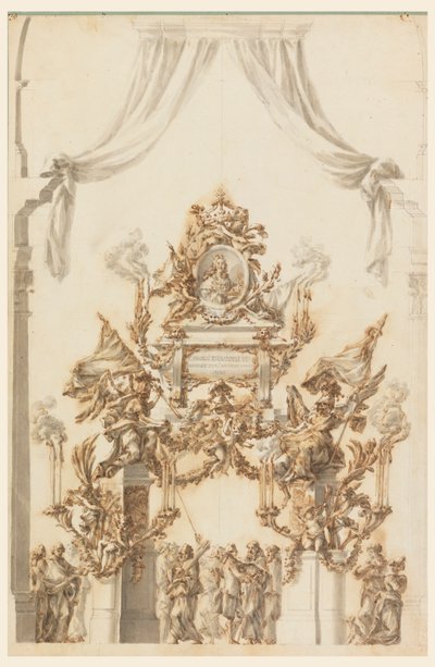 Progetto per un catafalco per Carlo Emanuele III di Sardegna da Carlo Marchionni
