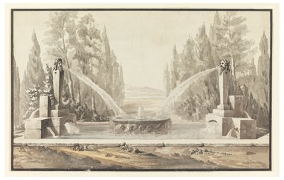 Progetto per una fontana in un parco da Carlo Marchionni
