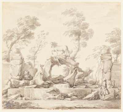 Progetto per una Fontana con Pegaso, per la Villa Albani, Roma da Carlo Marchionni