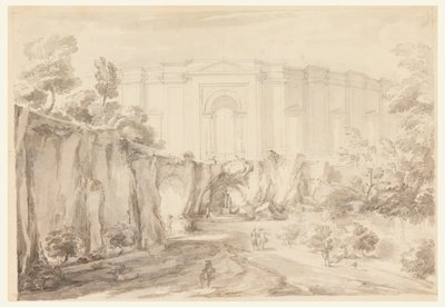 Progetto per un emiciclo, Villa Albani, Roma, Italia da Carlo Marchionni