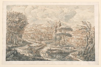 Disegno, Una valle, 1750-70 da Carlo Marchionni
