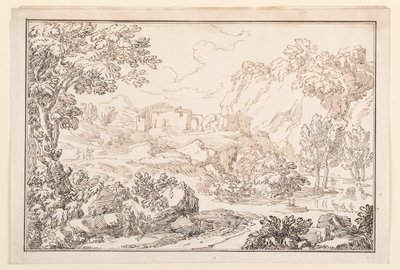 Disegno, Un paesaggio, 1770-86 da Carlo Marchionni
