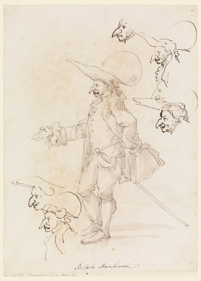 Disegno, Caricature, 1725-75 ca. da Carlo Marchionni