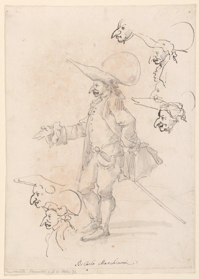 Disegno, Caricature, 1725-75 ca. da Carlo Marchionni