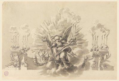Disegno, Progetto per una decorazione cerimoniale, 1760 ca. da Carlo Marchionni
