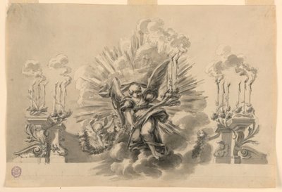 Disegno, Progetto per una decorazione cerimoniale, 1760 ca. da Carlo Marchionni