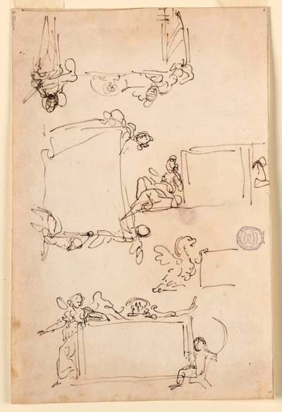 Disegno, Schizzi per una tavoletta, 1750 ca. da Carlo Marchionni